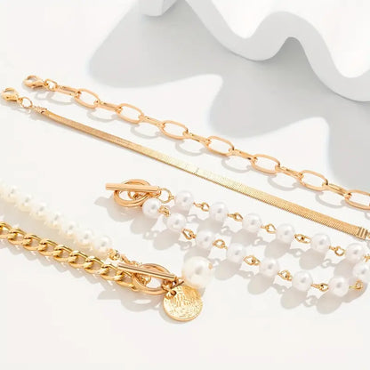 Premium Gelaagde Parel Armband Set