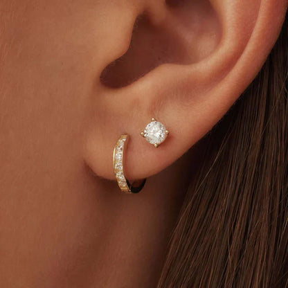 Dara Brillane Steen Oorbellen Set | Goud
