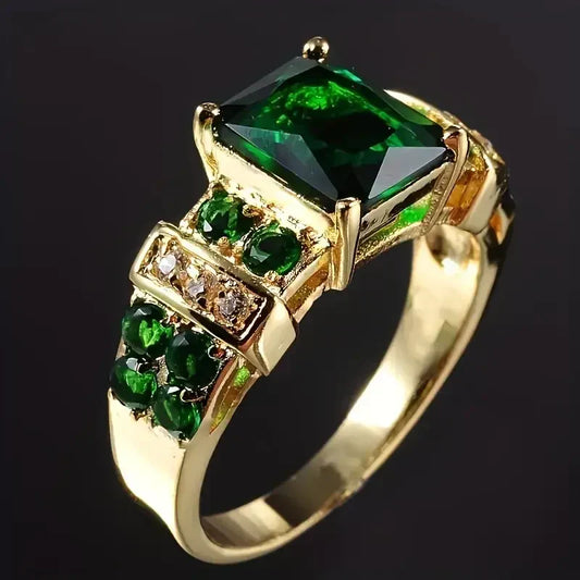 Gouden Smaragden Multi-Stone Ring