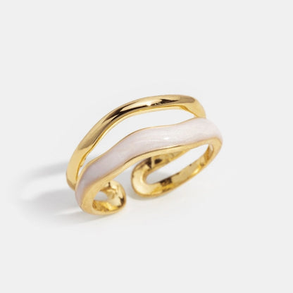 Gouden Sculpturale Wikkel Ring