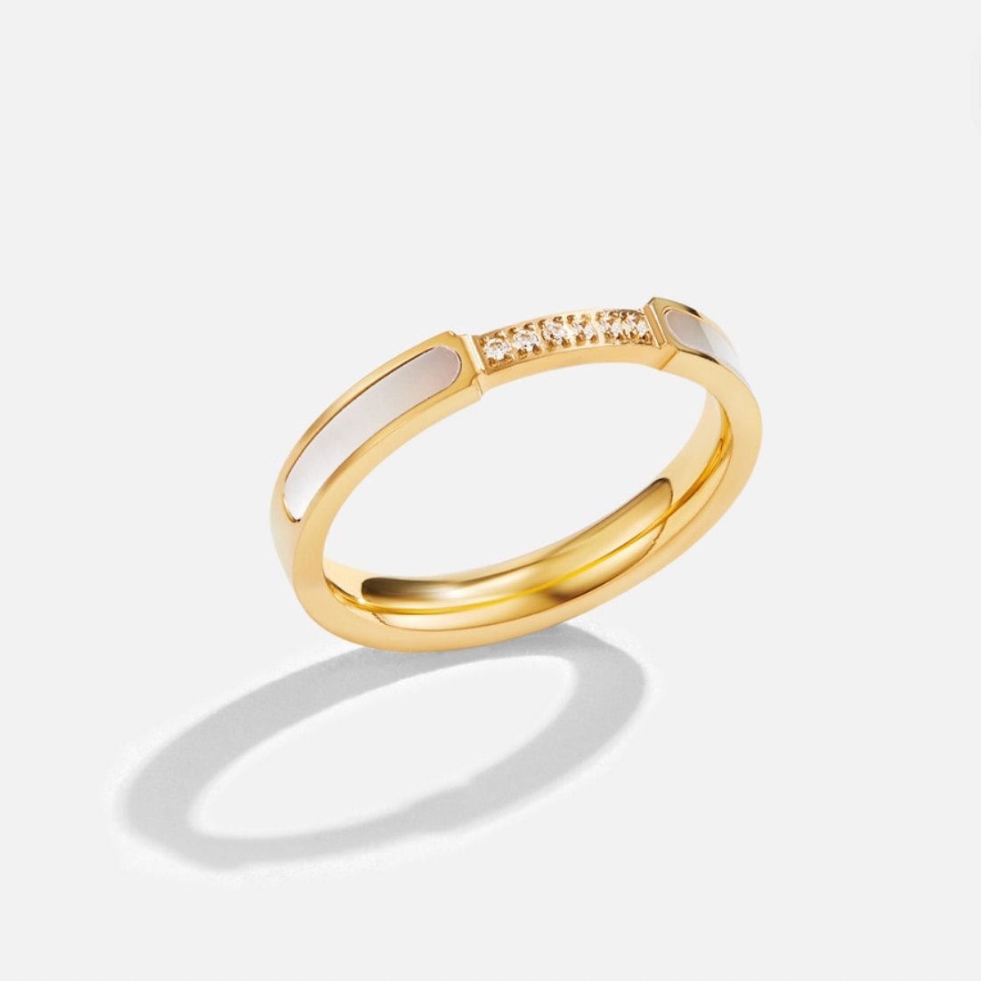 Gouden Inleg Band Ring