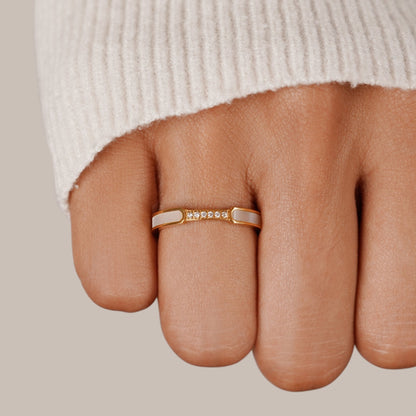 Gouden Inleg Band Ring