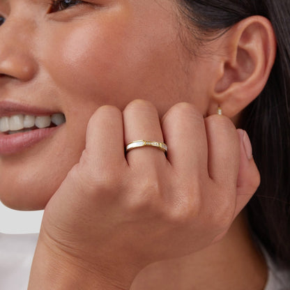 Gouden Inleg Band Ring