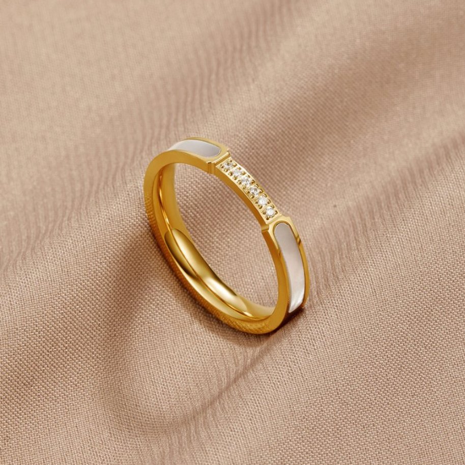 Gouden Inleg Band Ring